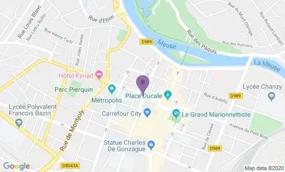 Localisation Crédit Mutuel Agence de Charleville Mezières Nevers