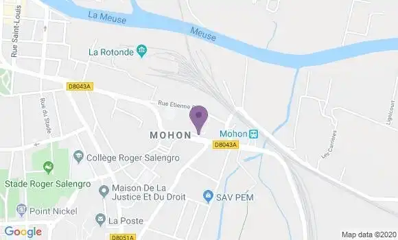 Localisation Crédit Mutuel Agence de Charleville Mezières Mohon