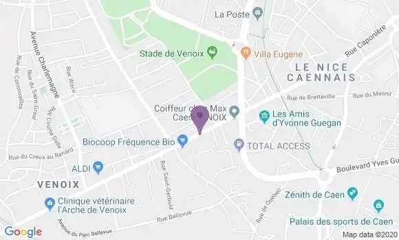 Localisation Crédit Mutuel Agence de Caen Venoix