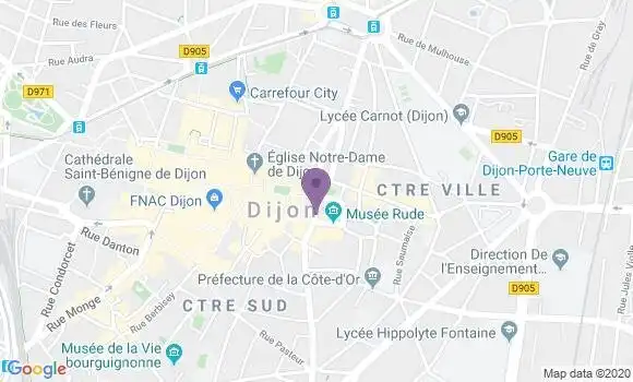 Localisation Crédit Mutuel Agence de Dijon Théâtre Mirande