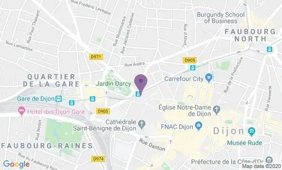 Localisation Crédit Mutuel Agence de Dijon Darcy