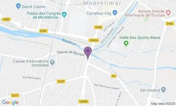 Localisation Crédit Mutuel Agence de Montélimar Saint James
