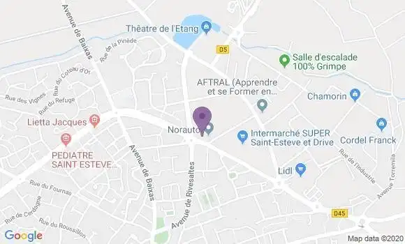 Localisation Société Générale Agence de Saint Estève