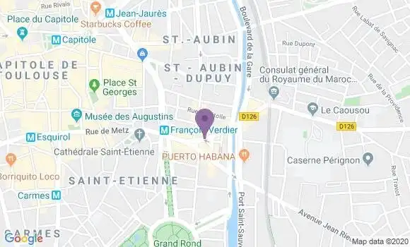 Localisation Crédit Mutuel Agence de Toulouse Dupuy