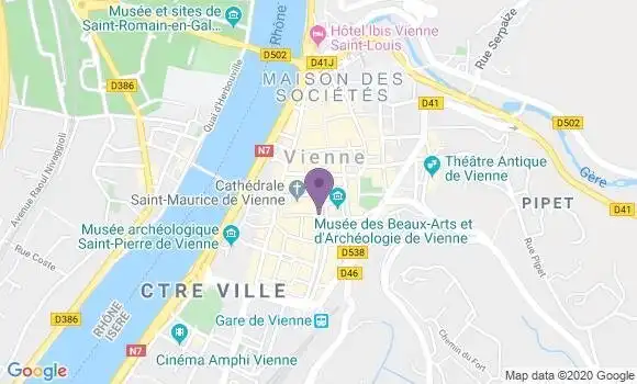 Localisation Crédit Mutuel Agence de Vienne
