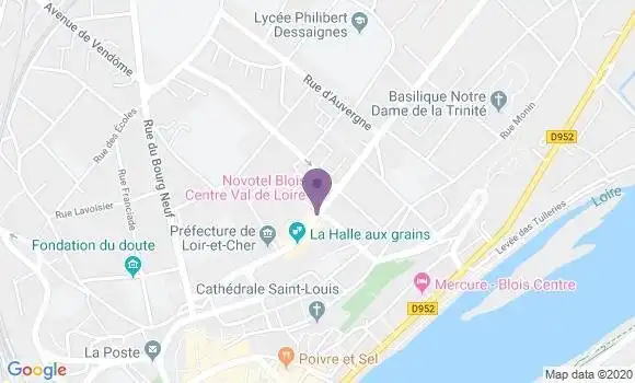 Localisation Crédit Mutuel Agence de Blois Bibliothèque