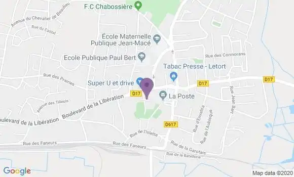 Localisation Crédit Mutuel Agence de Couëron la Chabossière
