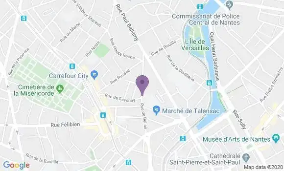 Localisation Crédit Mutuel Agence de NantesTalensac