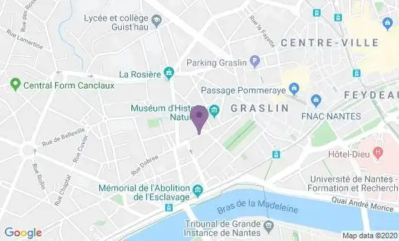 Localisation Crédit Mutuel Agence de Nantes Dobrée