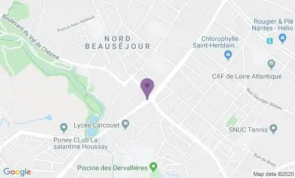 Localisation Crédit Mutuel Agence de Saint Herblain Val de Chezine