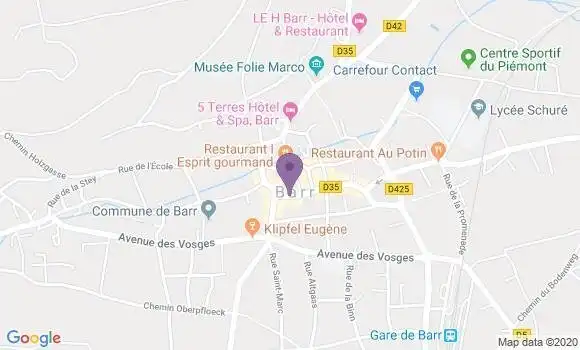 Localisation Société Générale Agence de Barr