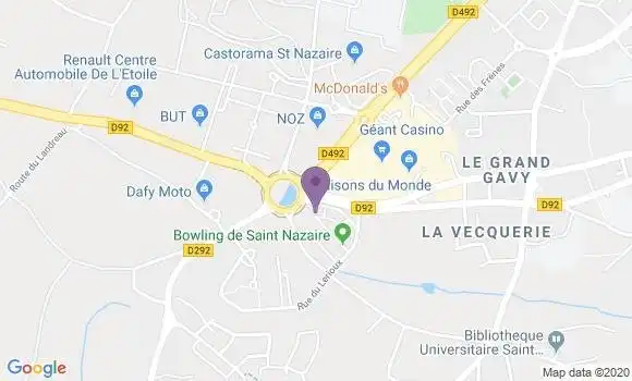 Localisation Crédit Mutuel Agence de Saint Nazaire Oceanis