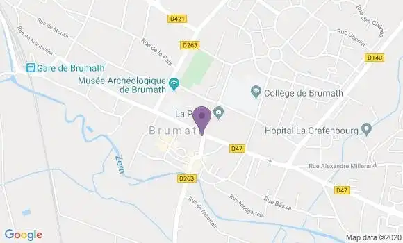 Localisation Société Générale Agence de Brumath