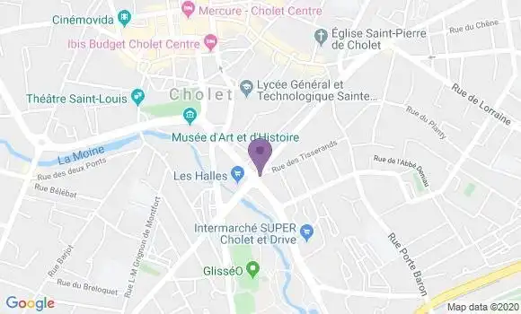 Localisation Crédit Mutuel Agence de Cholet Victoire