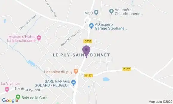 Localisation Crédit Mutuel Agence de Le Puy Saint Bonnet