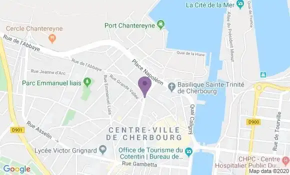 Localisation Crédit Mutuel Agence de Cherbourg Napoléon