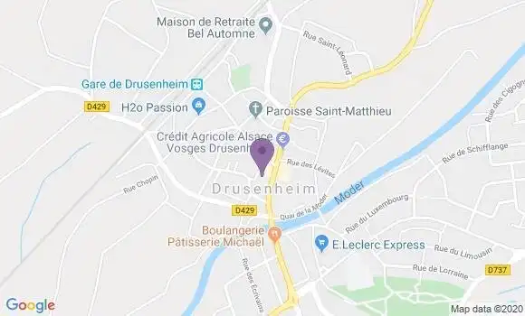 Localisation Société Générale Agence de Drusenheim