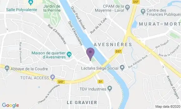 Localisation Crédit Mutuel Agence de Laval Avesnières