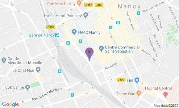Localisation Crédit Mutuel Agence de Nancy Joffre Saint Thiebault