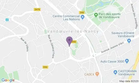 Localisation Crédit Mutuel Agence de Vandoeuvre lès Nancy