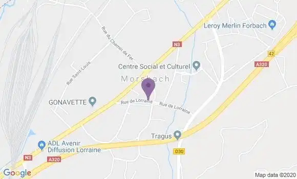 Localisation Crédit Mutuel Agence de Forbach Ville Haute