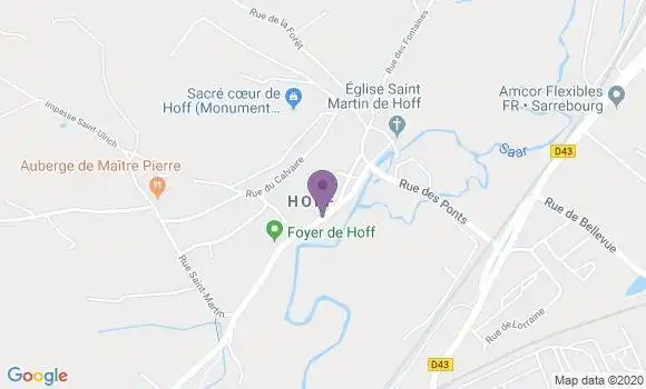 Localisation Crédit Mutuel Agence de Sarrebourg Hoff