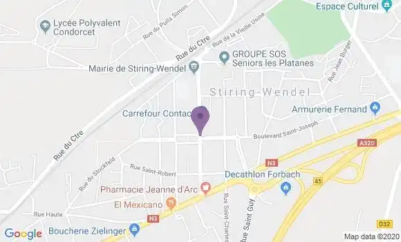 Localisation Crédit Mutuel Agence de Stiring Wendel