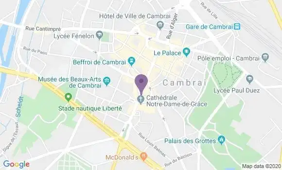Localisation Crédit Mutuel Agence de Cambrai Cathédrale