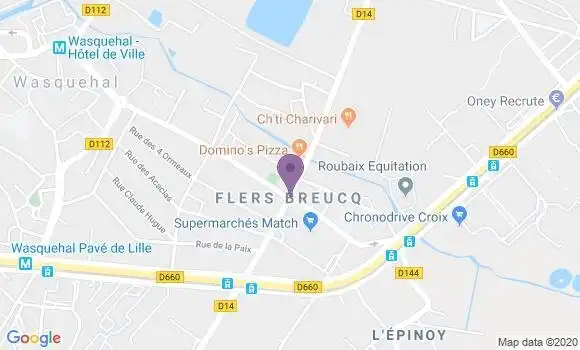 Localisation Crédit Mutuel Agence de Villeneuve d