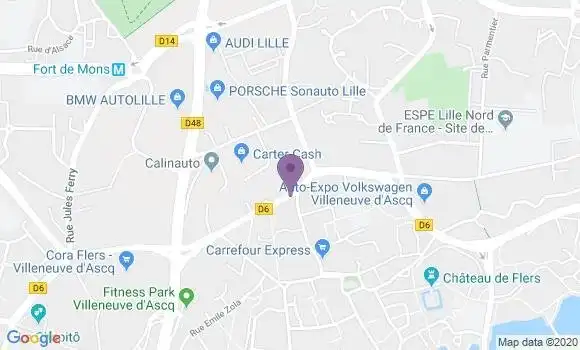 Localisation Crédit Mutuel Agence de Villeneuve d