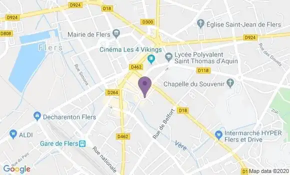 Localisation Crédit Mutuel Agence de Flers Charleston