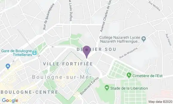 Localisation Crédit Mutuel Agence de Boulogne sur Mer Dernier Sou