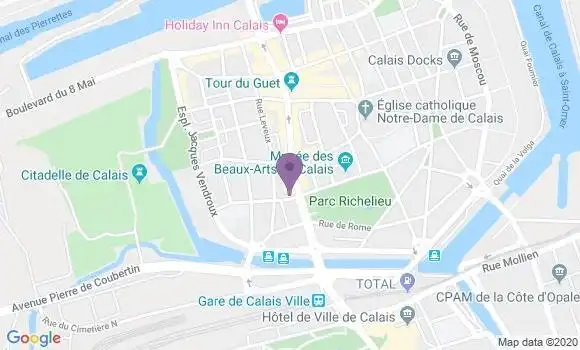 Localisation Crédit Mutuel Agence de Calais Nord