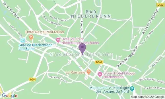 Localisation Société Générale Agence de Niederbronn les Bains