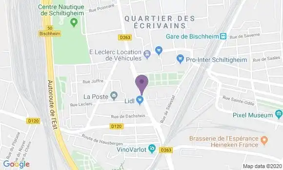 Localisation Crédit Mutuel Agence de Schiltigheim Concorde