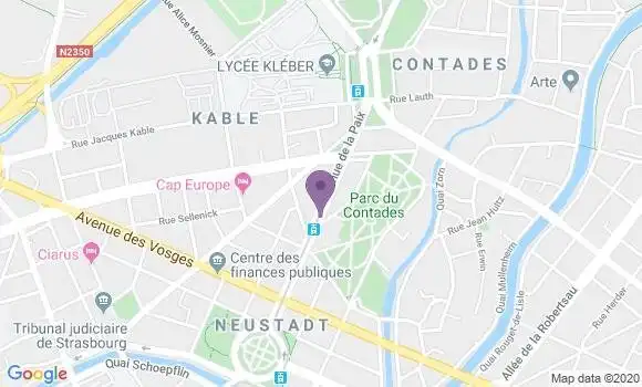 Localisation Crédit Mutuel Agence de Strasbourg Vosges