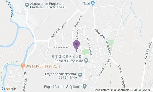 Localisation Crédit Mutuel Agence de Strasbourg Stockfeld