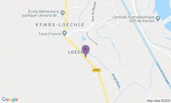 Localisation Crédit Mutuel Agence de Kembs Loechle