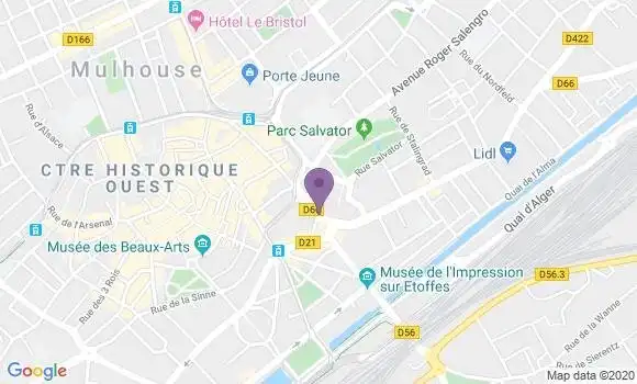 Localisation Crédit Mutuel Agence de Mulhouse Sainte Geneviève