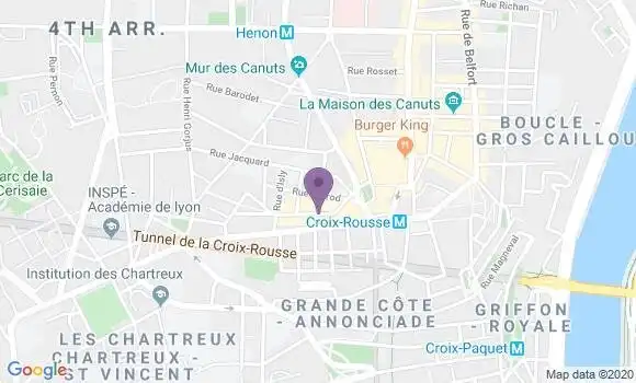 Localisation Crédit Mutuel Agence de Lyon Croix Rousse