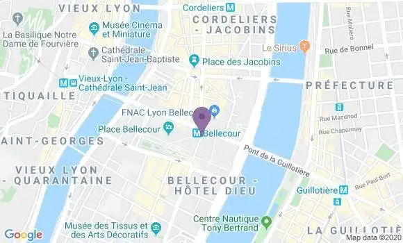 Localisation Crédit Mutuel Agence de Lyon Bellecour Saint Jean