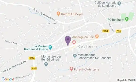 Localisation Société Générale Agence de Rosheim