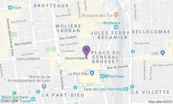 Localisation Crédit Mutuel Agence de Lyon Part Dieu Lafayette