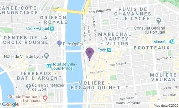 Localisation Crédit Mutuel Agence de Lyon Maréchal Lyautey
