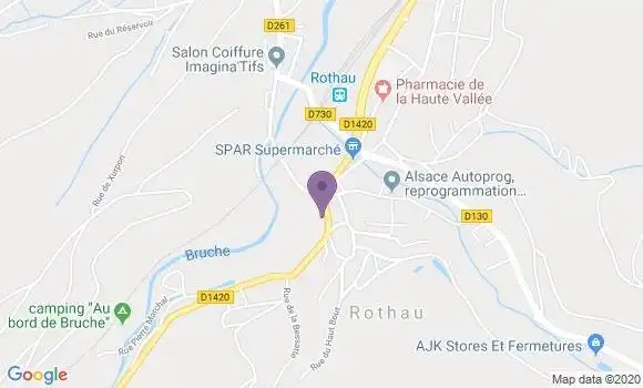 Localisation Société Générale Agence de Rothau