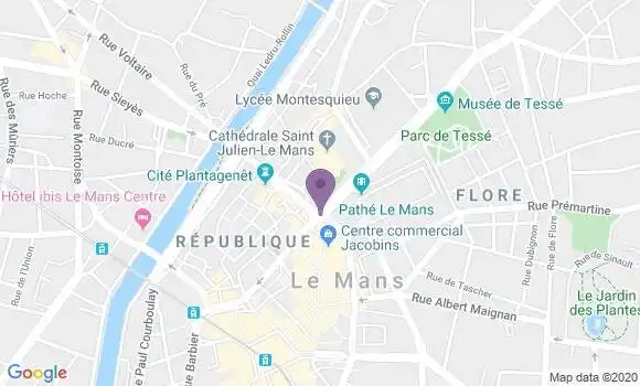 Localisation Crédit Mutuel Agence de Le Mans Bartholdi