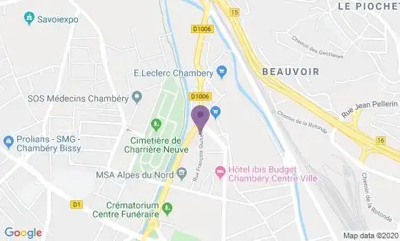 Localisation Crédit Mutuel Agence de Chambéry Grand Verger