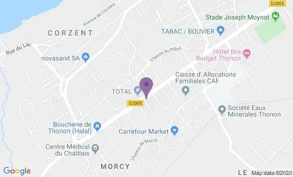 Localisation Crédit Mutuel Agence de Thonon les Bains Ouest