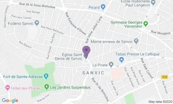 Localisation Crédit Mutuel Agence de Le Havre Sanvic