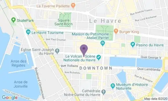 Localisation Crédit Mutuel Agence de Le Havre les Halles